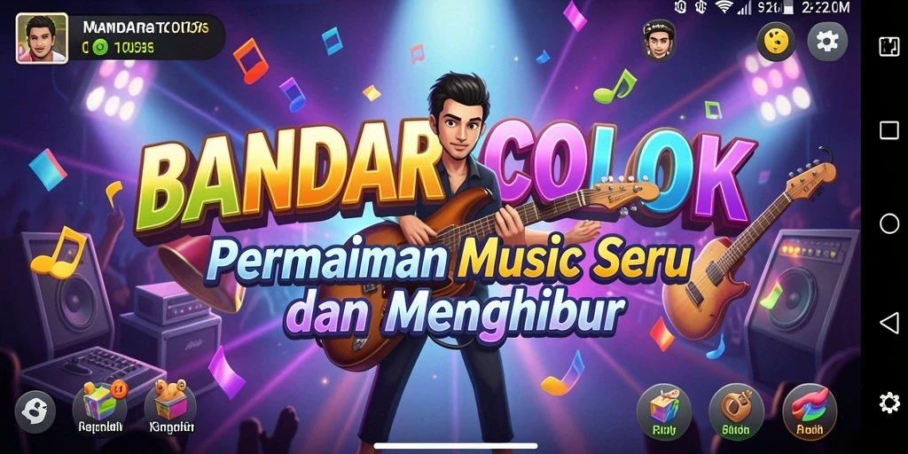 Screenshot gameplay <strong>BANDARCOLOK</strong> menunjukkan keseruan bermain musik.
