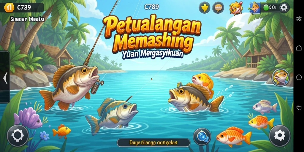 Tangkapan ikan yang menarik dalam gameplay C789 yang seru.