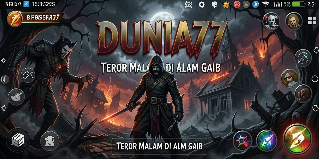 Screenshot menampilkan gameplay menyeramkan dari DUNIA77.