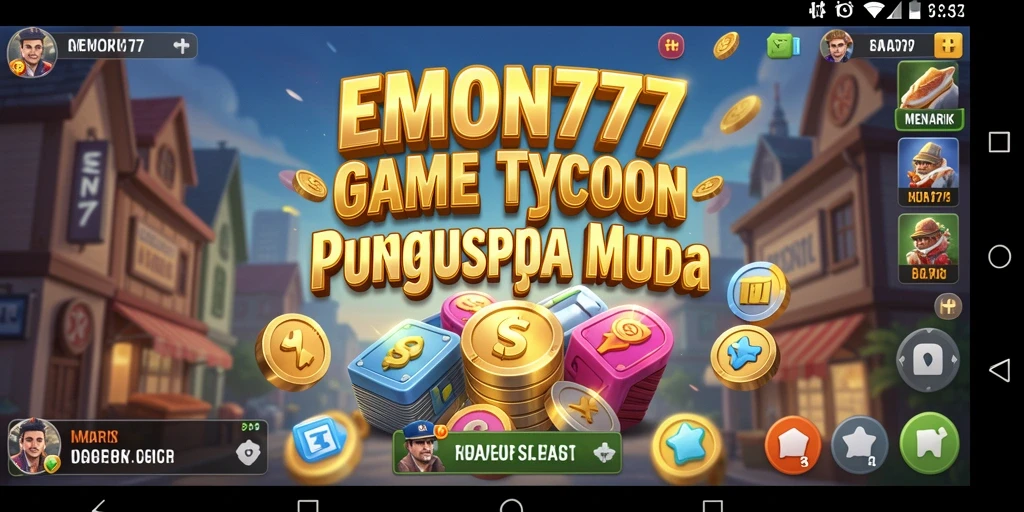 Screenshot utama EMON777 menampilkan gameplay Tycoon yang mendebarkan.