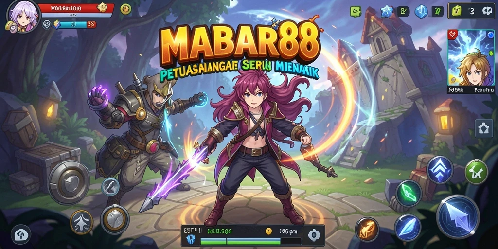 Tampilan menarik dari gameplay MABAR88 dengan karakter anime.