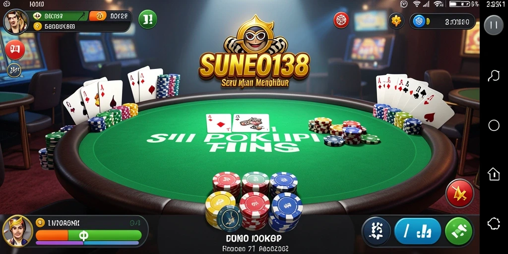Tampilan gameplay Poker SUNEO138 yang seru dan menarik.