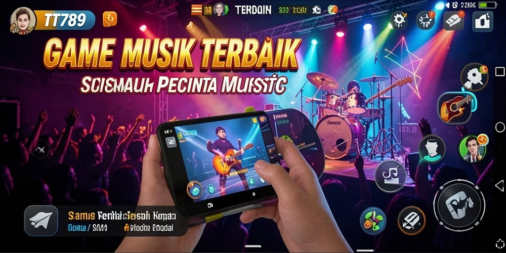 Screenshot gameplay TT789 yang menampilkan suasana bermain musik.